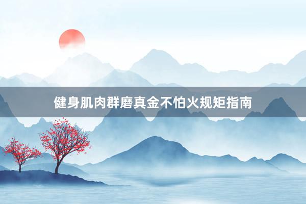 健身肌肉群磨真金不怕火规矩指南